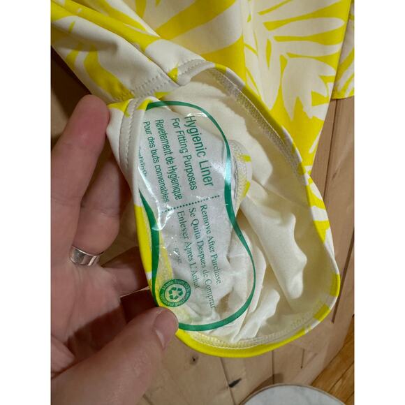 Kate Spade | NWT Yellow Floral One Piece Long Sleeve Paddle Swim Suit | Size L - Picture 4 of 11